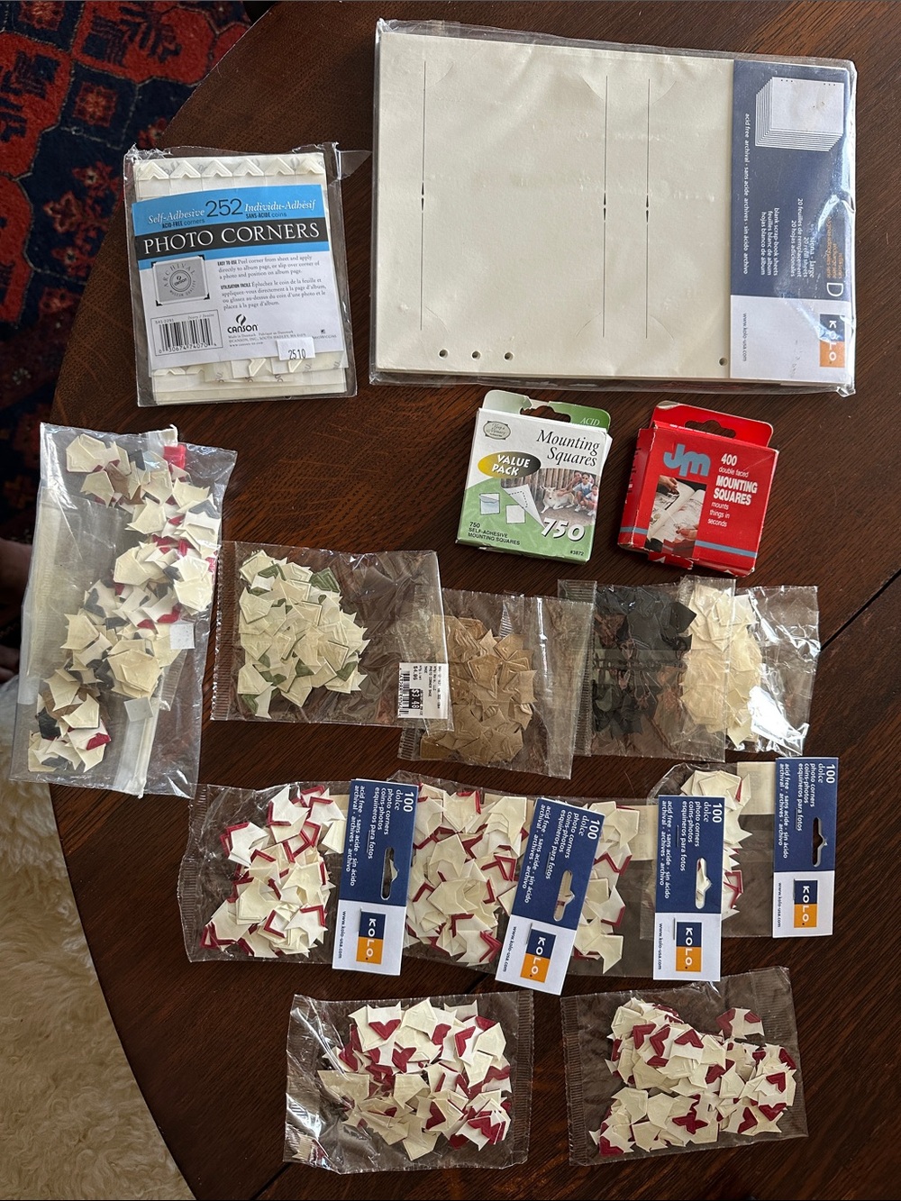 Big bundle of Photo Corners & Mounting Squares for photos albums & scrapbooking